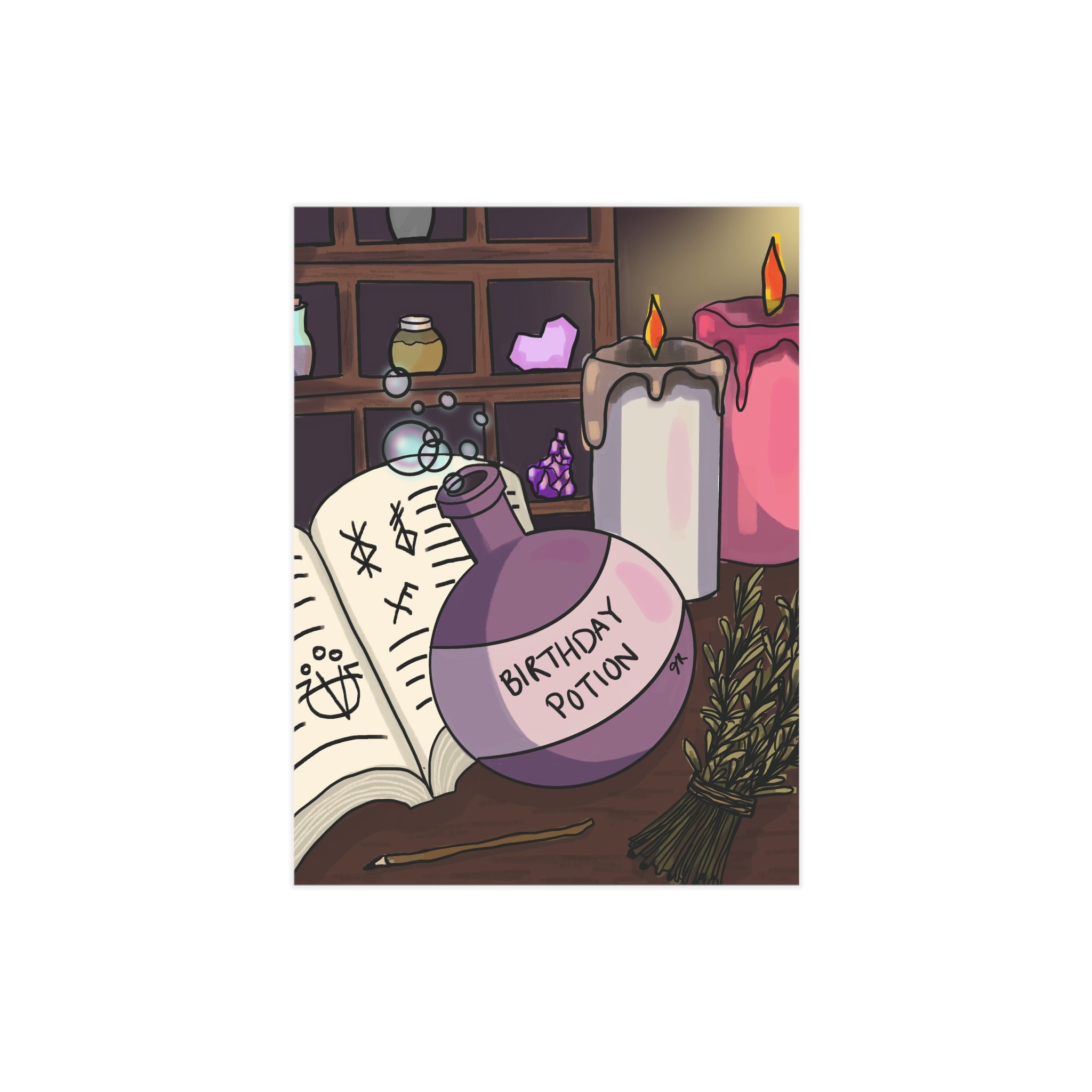 Birthday Potion Postcard (No Envelops)