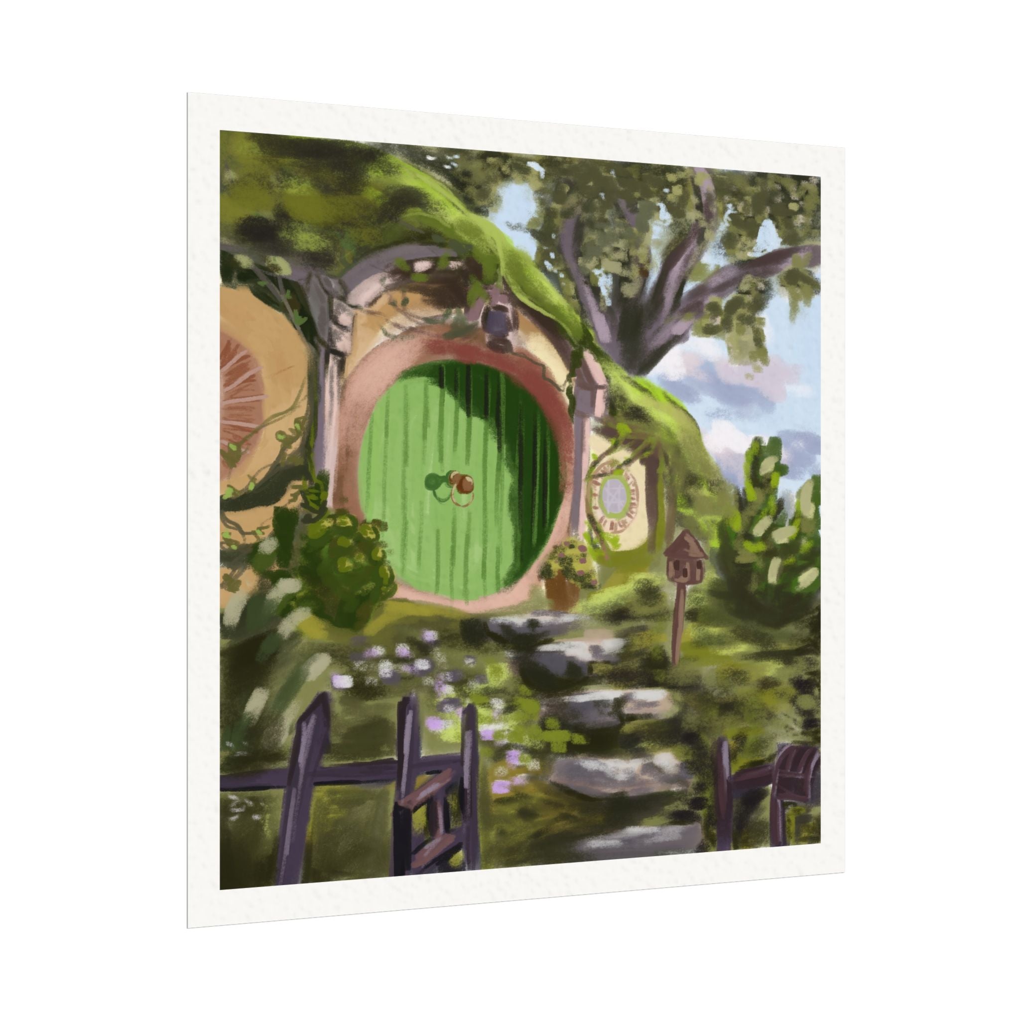 Hobbit House - Watercolor Matte Poster