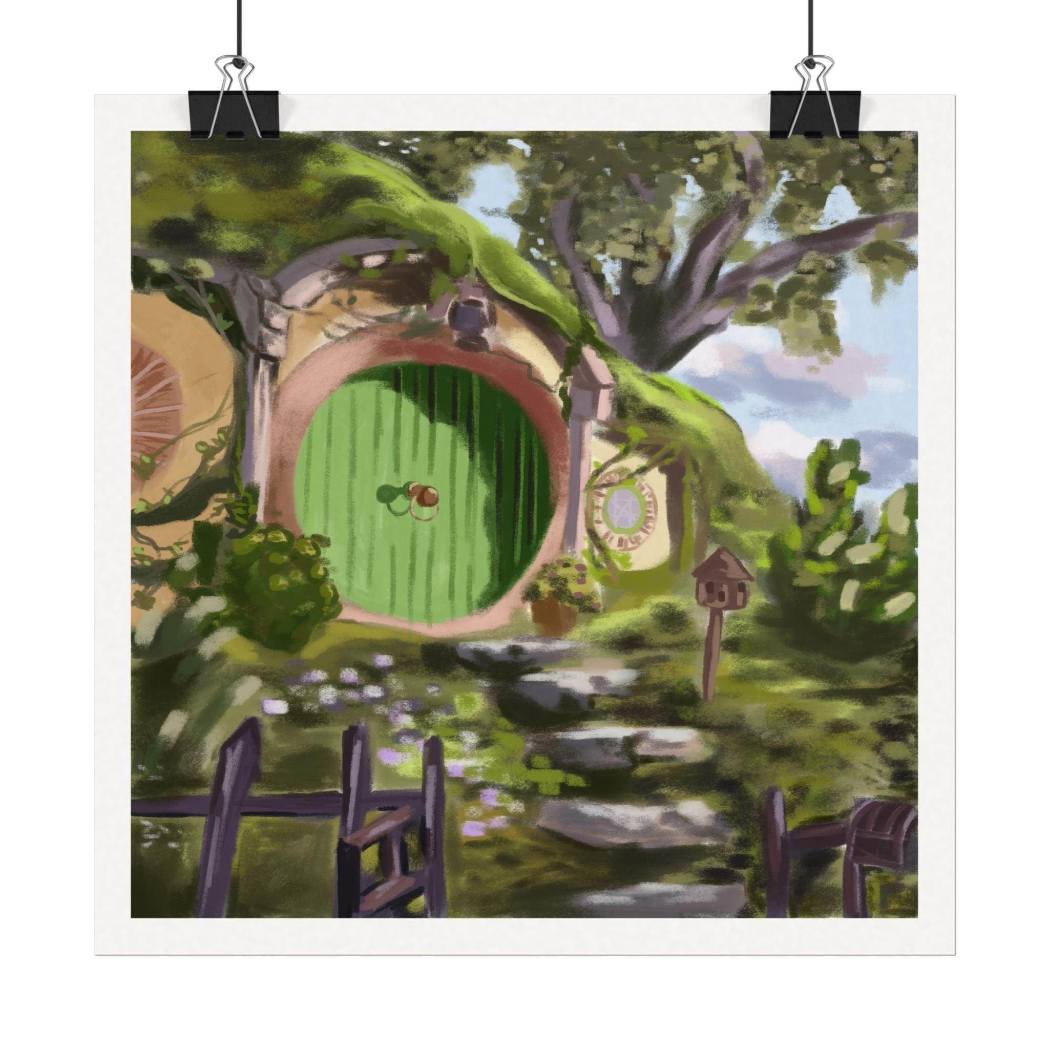 Hobbit House - Watercolor Matte Poster
